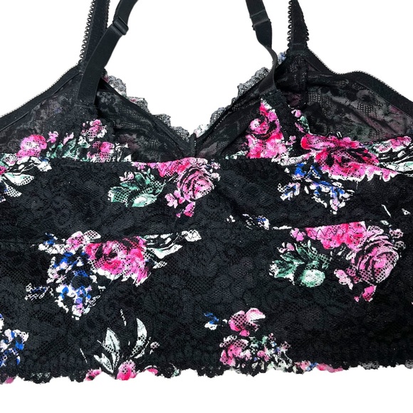 Torrid Bralette Womens L Black Floral Lace - Picture 3 of 6